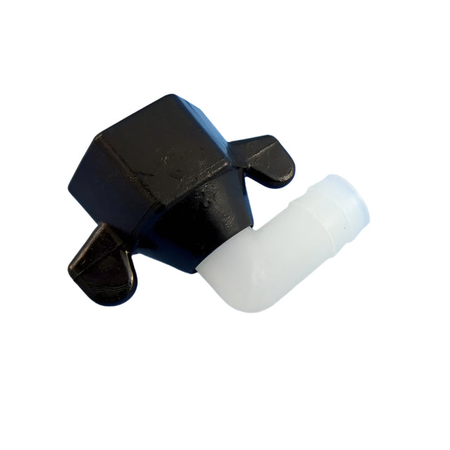 SHURFLO 90D ELBOW WITH 1/2 BARB TAIL. 244-3926