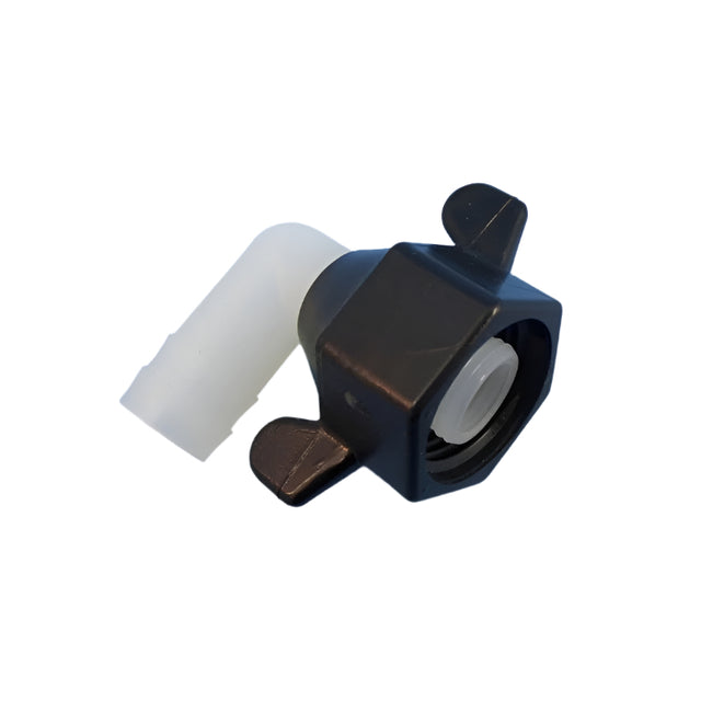 SHURFLO 90D ELBOW WITH 1/2 BARB TAIL. 244-3926