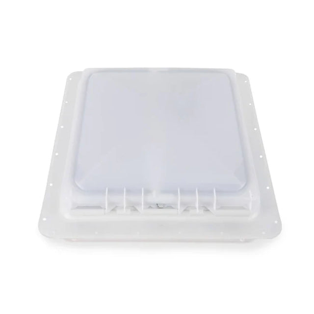 JENSEN ROOF VENT 12V 14X14IN, WHITE METAL BASE