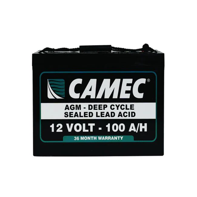 CAMEC 100AH SLA AGM BATTERY FULLY SEALED - 36 MTH WARRANTY