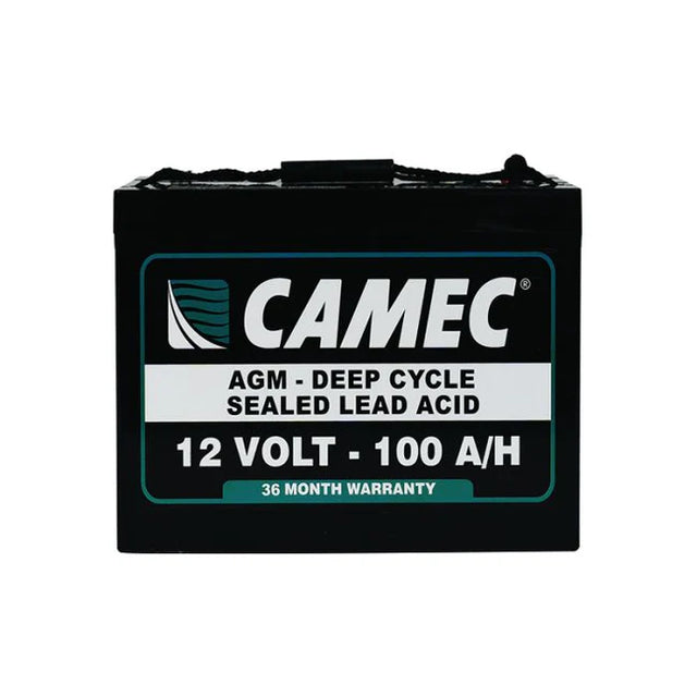 CAMEC 100AH SLA AGM BATTERY FULLY SEALED - 36 MTH WARRANTY