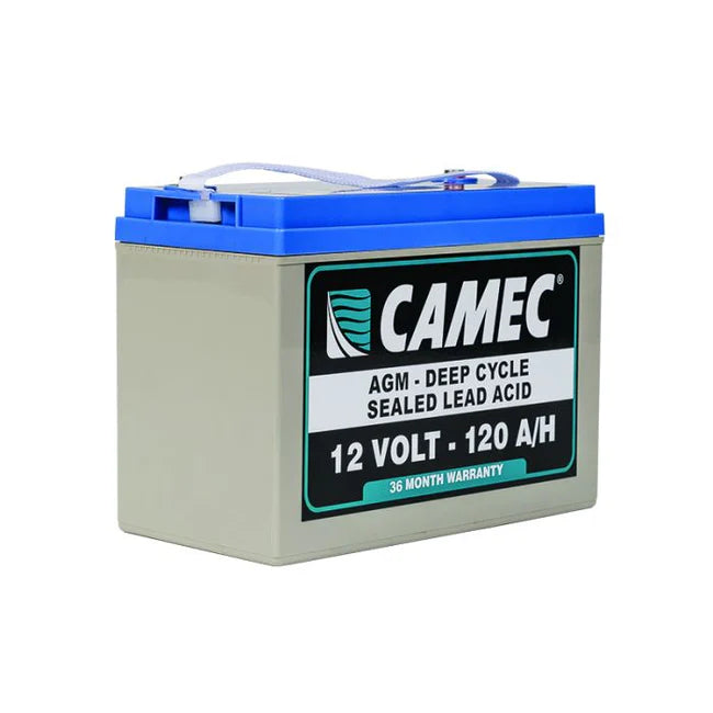 CAMEC 120AH SLA AGM BATTERY FULLY SEALED - 36 MTH WARRANTY
