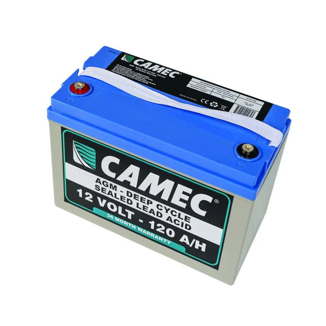 CAMEC 120AH SLA AGM BATTERY FULLY SEALED - 36 MTH WARRANTY