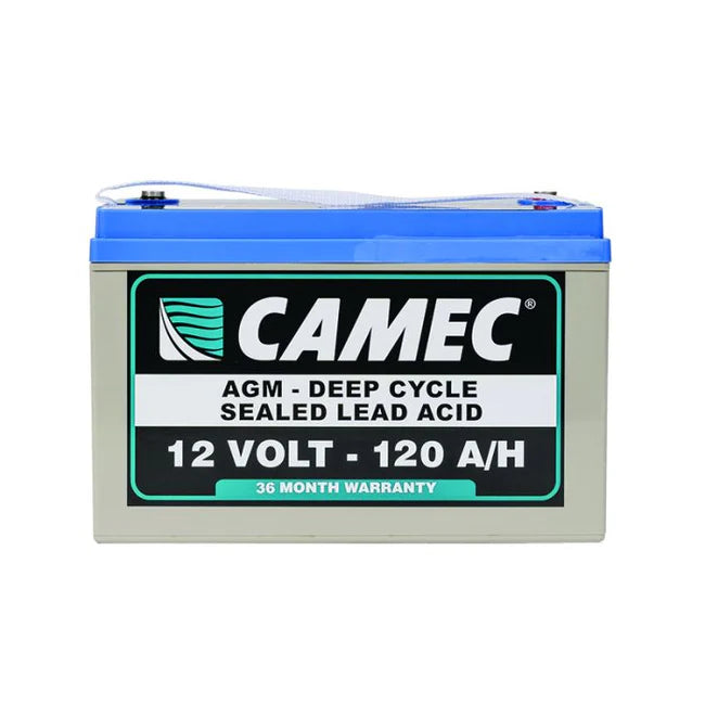 CAMEC 120AH SLA AGM BATTERY FULLY SEALED - 36 MTH WARRANTY