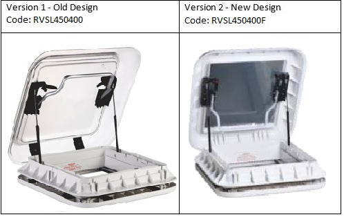 RANGER ACRYLIC DOME SKYLIGHT LID ONLY 450 x 400 - VERSION 1