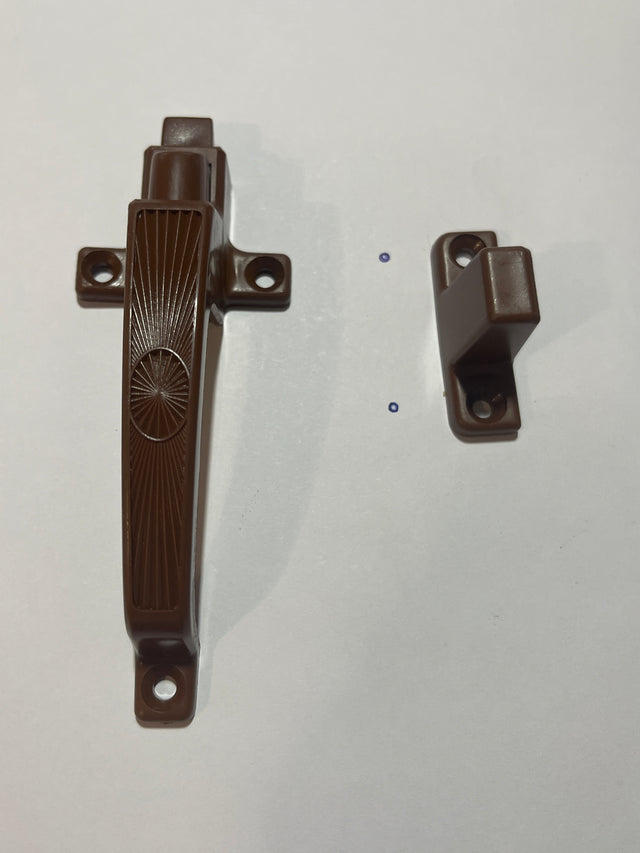 Vintage Cupboard Catch - 2 part - Brown