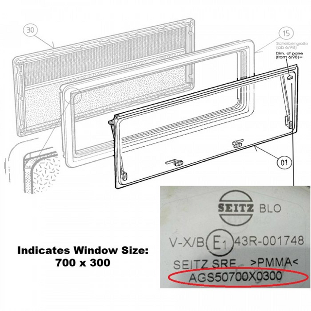 THIS IS A NEW WINDOW BLADE BUT IS DISCOUNTED. It has a couple of marks from being in storage. It still has the protective film on the blade and is in perfect working order. Phots coming soon.DOMETIC BLADE WINDOW (TINTED) 1450 x 550MM. AGS51450X55040E
