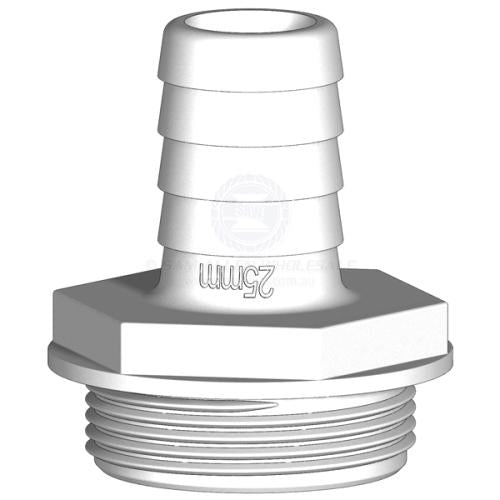 1 1/2inch BSP x 25mm White Connect