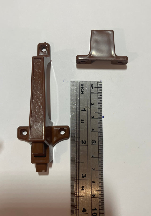 Vintage Cupboard Catch - 2 part - Brown