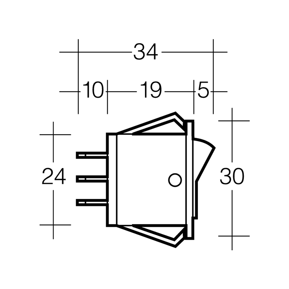 RED L.E.D ROCKER SWITCH OFF/ON 12V