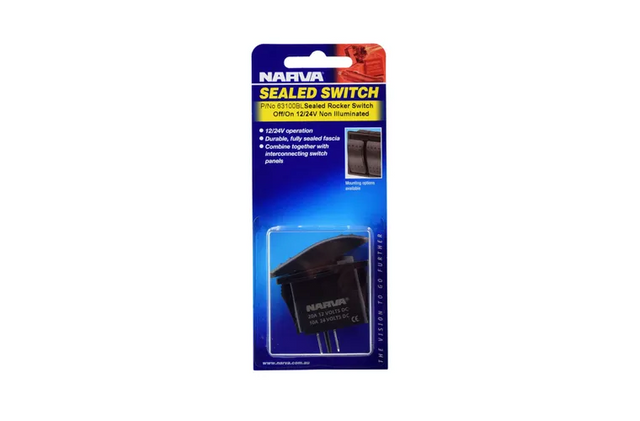 Rocker Switch On - Off - SPST (Contacts Rated 20A @ 12V)