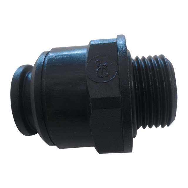 JG 12MM 3/8 STRAIGHT ADAPTER MALE PLASTIC. PM011213E