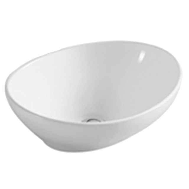 CERAMIC Bathroom Oval Basin (405x330x145mm) - GLOSS WHITE