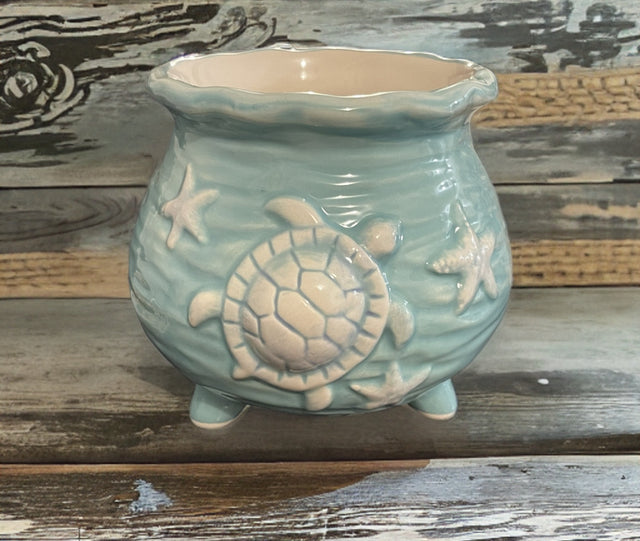 IT SEALIFE DESIGN CERAMIC POT 2 ASS