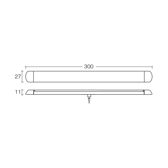 300 x 27mm LED Strip Lamp with Touch Switch 12/24V