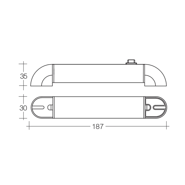 Narva 9-33v LED swivel strip lamp w/ on/off switch 187mm