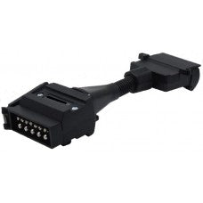 Trailer Adaptor {Veh to Trl} 12 Pin Flat to 7 Pin Flat Socket