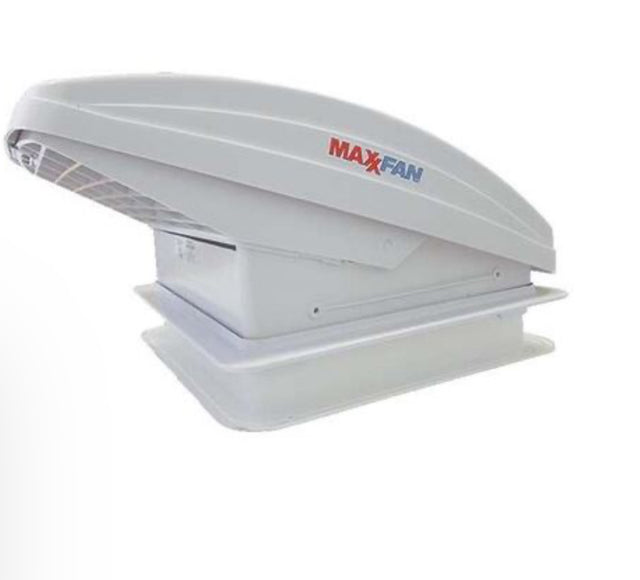 Maxxfan Deluxe with Rain Dome,T/Stat, Power Lift and Remote .356mm x 356mm.00-07000KI