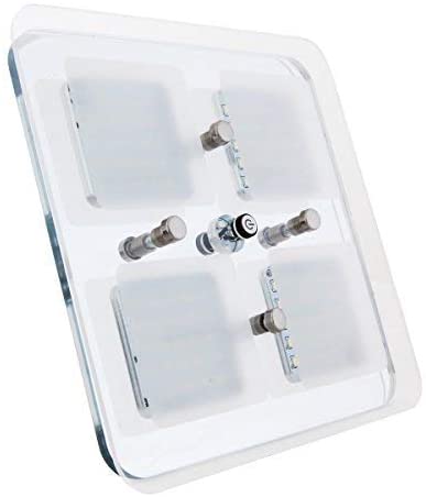 LED CRYSTAL SQUARE CEILING LIGHT 12V COOL WHITE & BLUE