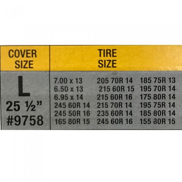 ADCO Tyre Cover Diamond Plate 25 1/2 . 9758 (L Size)