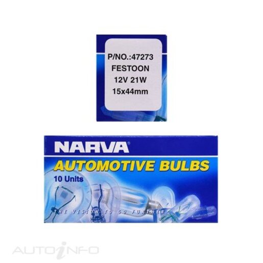 GLOBE FESTOON 12V 21W 15X44/10 NARVA 47273