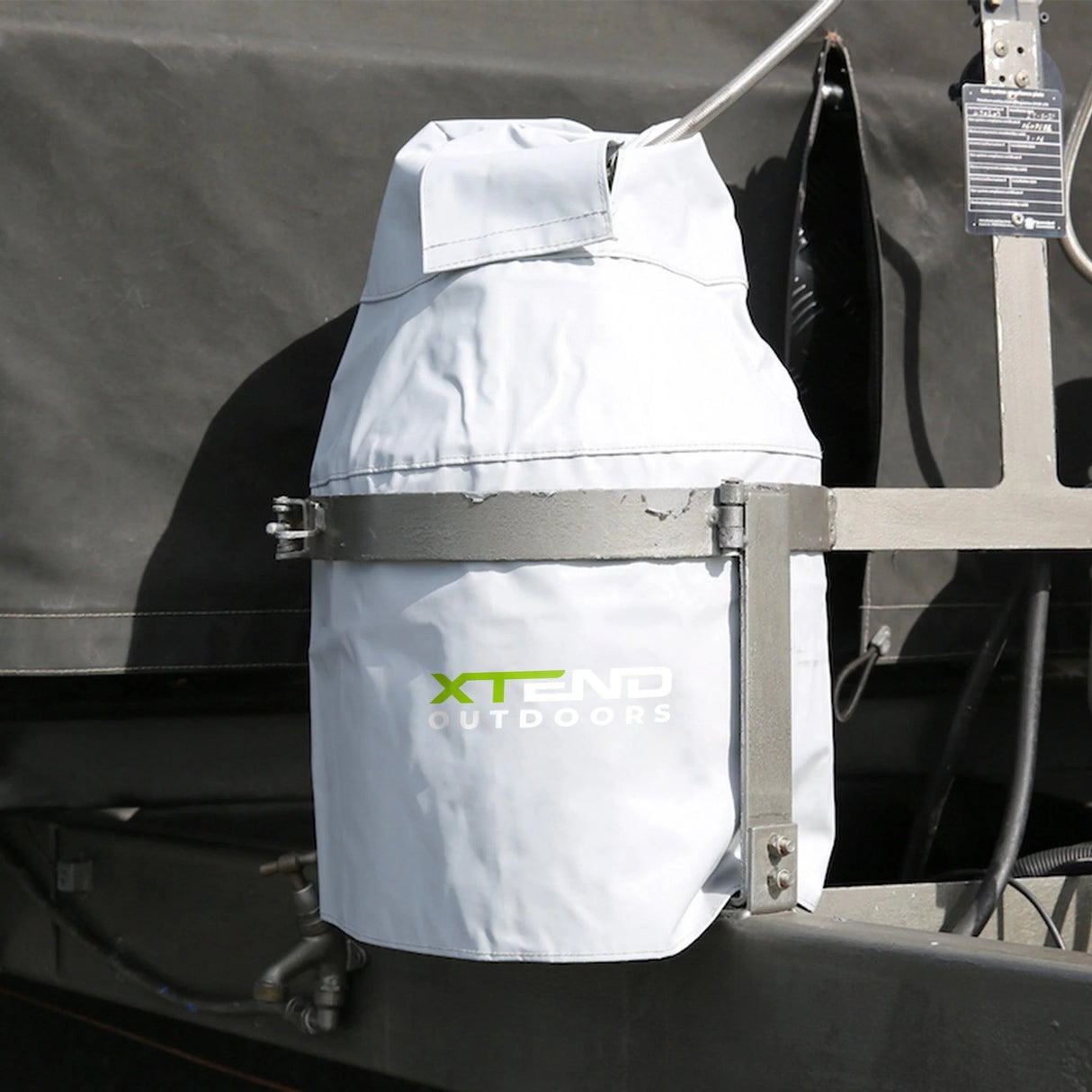 Gas Bottle Cover - White-Grey