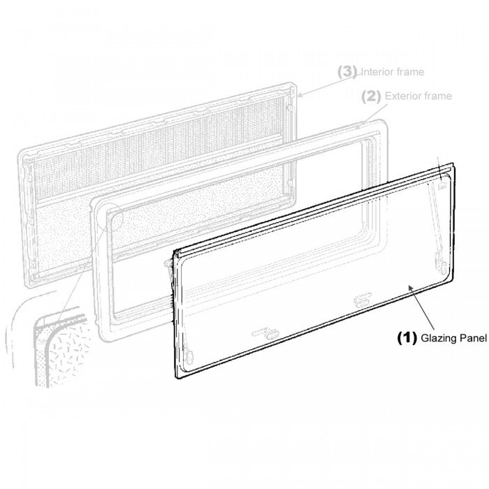 Tinted Window Blade - Suit Maygood / Mobicool Windows - 1200 X 500