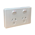POWER POINT DOUBLE 10A DOUBLE POLE (C/W face plate). P2D