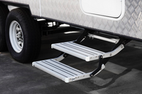 Ranger Aluminium Double Step - Manual 300mm Drop Down - Black