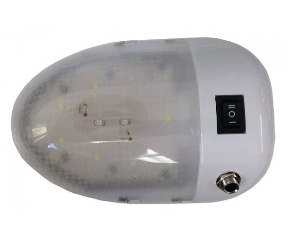 Jayco LED Oval Blue/White Light 12V With Power Jack LENS C4505G. 22772-1
