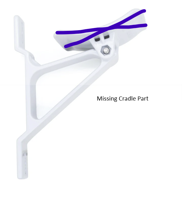 Awning Support Cradle - White