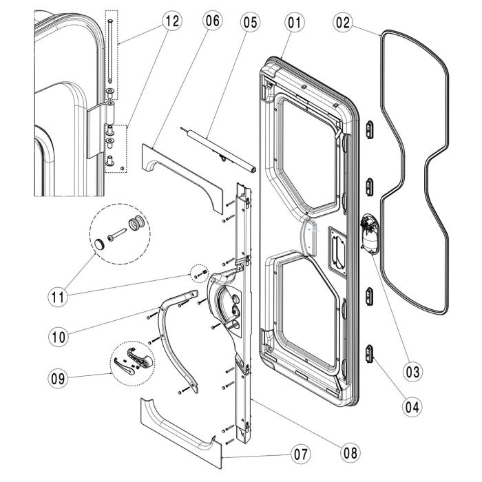 DOMETIC DOOR LOCK OUTER CARAD600F