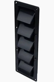 ABS Slotted Black 5 Louvered Vent