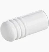 ROUND DOOR STOP & SCREW 75MM WHITE