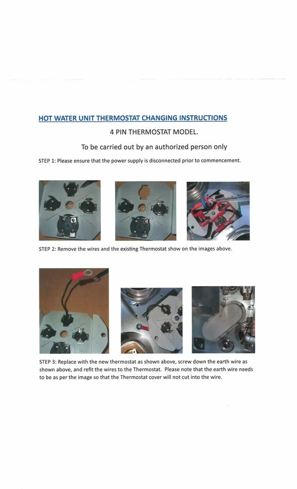SWIFT HOT WATER SYSTEM THERMOSTAT (OLD STYLE)