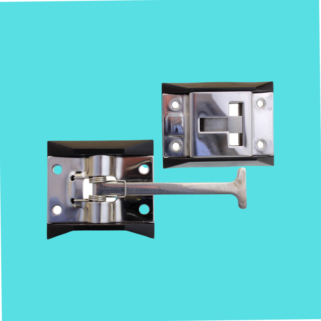 Stainless steel door hold back kit The Caravan Shop
