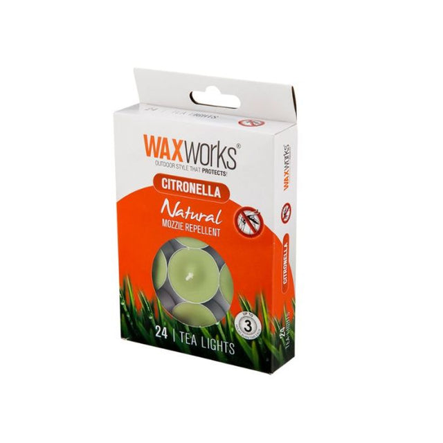 CITRONELLA TEALIGHTS PACK 24 - NATURAL MOZZIE REPELLENT