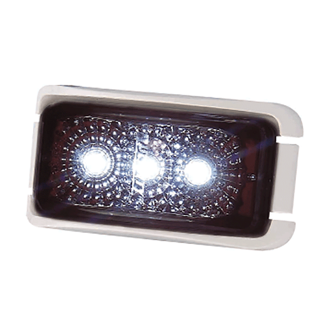 COAST LED FRONT POSITION LAMP WHITE-WHITE BRACKET. 22336WCK-W