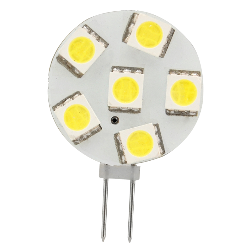 LED G4 6 REPLACEMENT BULB. SIDE PIN. COOL WHITE. 12 VOLT. 0211316C