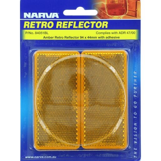 Narva Reflector 94mmx44mm Clear Self Adhesive 84050BL