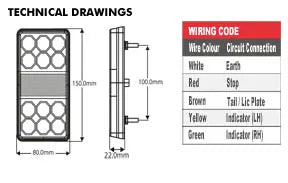 CRL120 SERIES COMBINATION LED TRAILER LAMP
