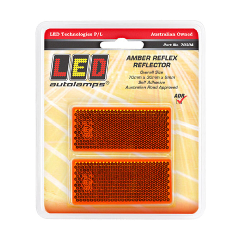 REFLECTOR AMBER 70*30mm