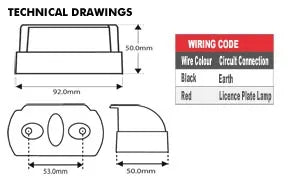 NPL8LED Licence Plate LED