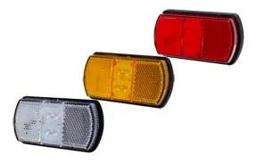 WHITEVISION LED CLEARANCE LIGHT 9-33V CLIP MOUNT (BLACK BACKING)