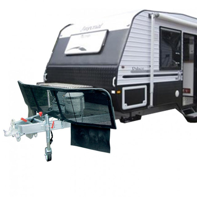 Caravan Stone Shield with mesh 3PCE Black (2310mm x 500mm)