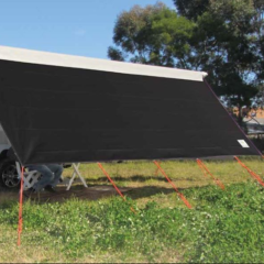 COAST V2 BLACK Sunscreen W4940mmxH1800mm T/S 17' CF Awning.