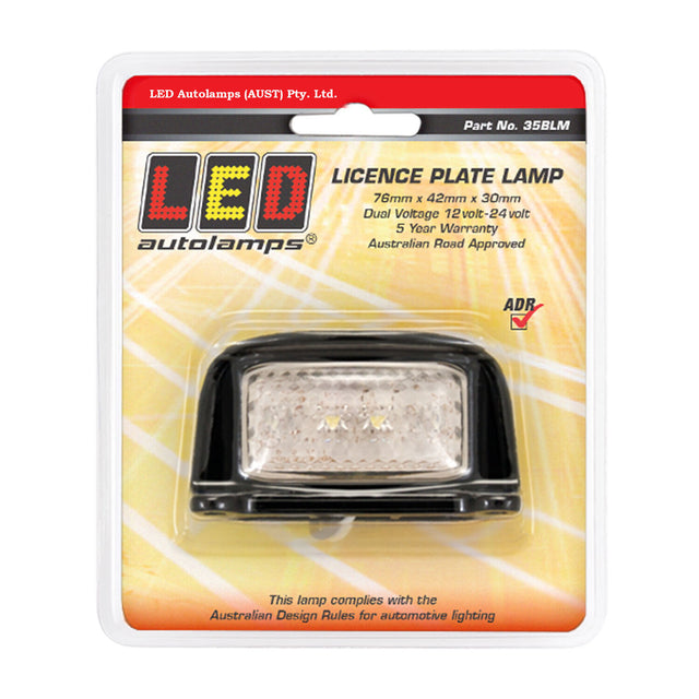 LED LICENCE PLATE LAMP - 35S - BLK