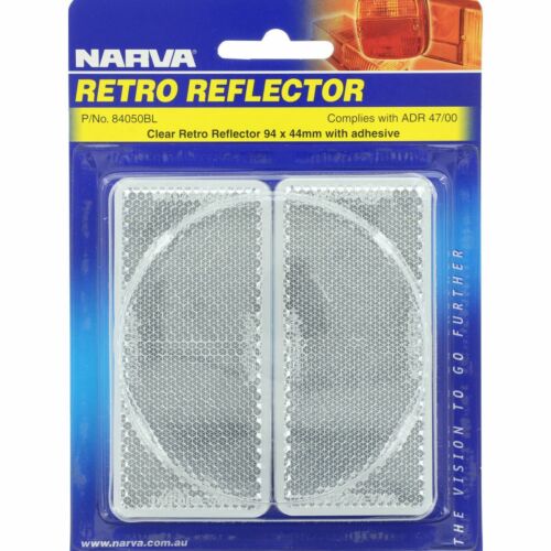 Narva Reflector 94mmx44mm Clear Self Adhesive 84050BL