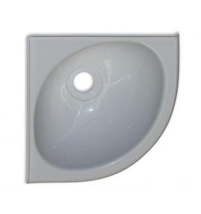 BASIN ACRYLIC CORNER 279X279MM *42MM WASTE HOLE