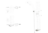 SHOWER SET WITH SLIDING BAR 150cm BRASS DBLE LCK FLEX HOSE